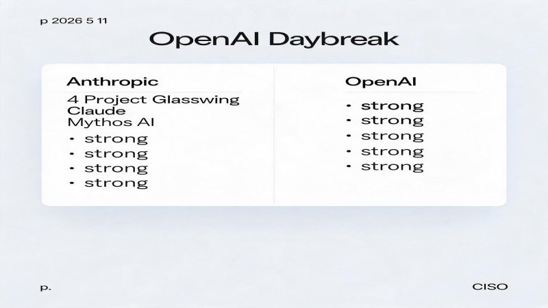 AI网络安全平台战争：OpenAI Daybreak正面迎战Anthropic Mythos+Glasswing