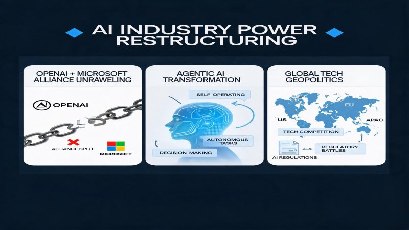 AI Industry Power Restructuring: The OpenAI-Microsoft Alliance Unraveling, Agentic AI Transformation, and Global Tech Geopolitics