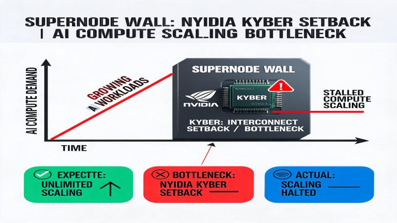 SuperNode Wall: NVIDIA Kyber Setback and the AI Compute Scaling Bottleneck