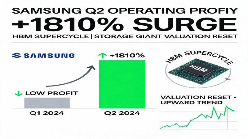 Samsung Q2 Operating Profit Surges 1810%: Storage Giant's Valuation Reset in the HBM Supercycle