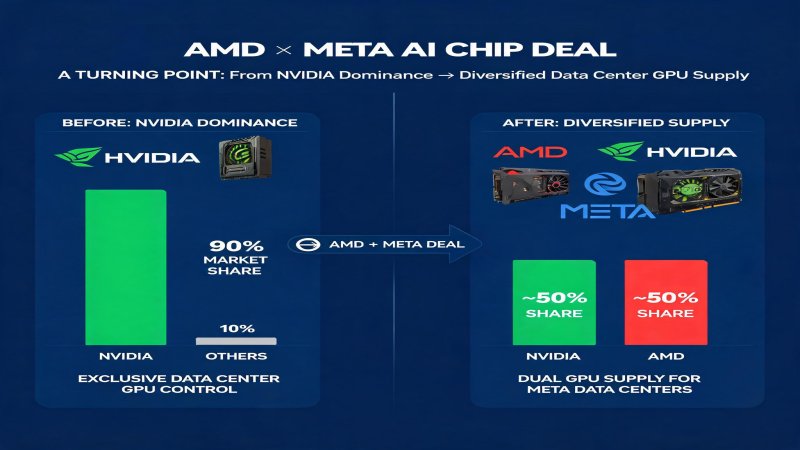 AMD's Meta AI Chip Deal: A Turning Point from NVIDIA Dominance to Diversified Data Center GPU Supply