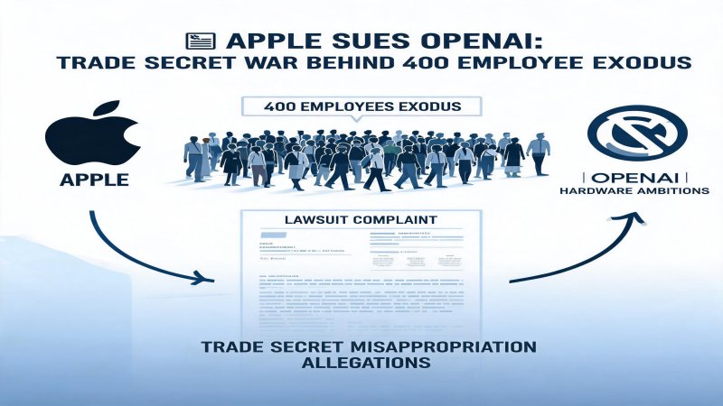 Apple Sues OpenAI: Hardware Ambitions and Trade Secret War Behind 400 Employee Exodus