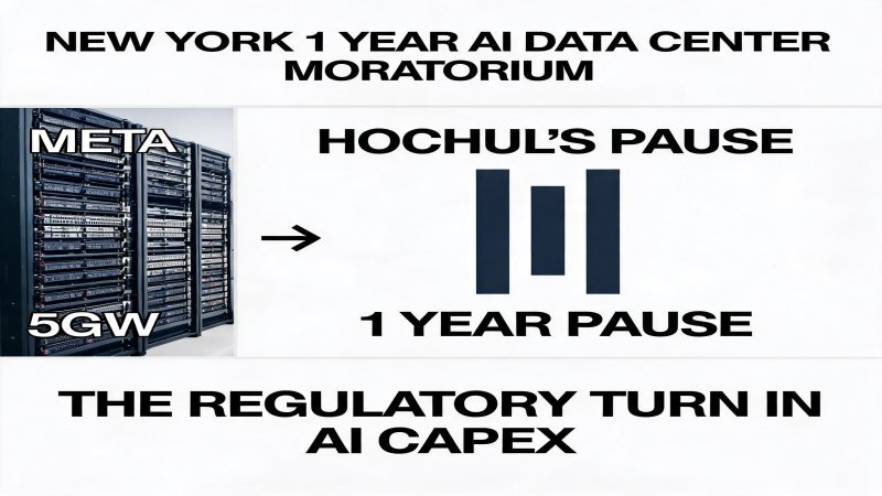 New York 1-Year AI Data Center Moratorium: From Meta 5GW to Hochul's Pause - The Regulatory Turn in AI Capex