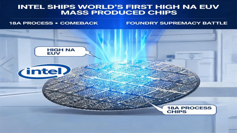 Intel Ships World's First High-NA EUV Mass-Produced Chips: The 18A Process Comeback and Foundry Supremacy Battle