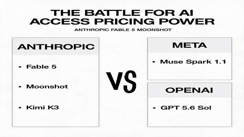 The Battle for AI Access Pricing Power: Anthropic Fable 5, Moonshot Kimi K3, Meta Muse Spark 1.1 and OpenAI GPT-5.6 Sol