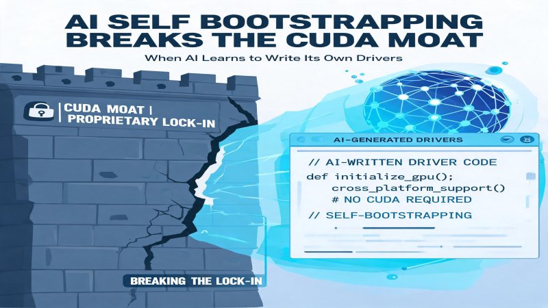 AI Self-Bootstrapping Breaks the CUDA Moat: When AI Learns to Write Its Own Drivers