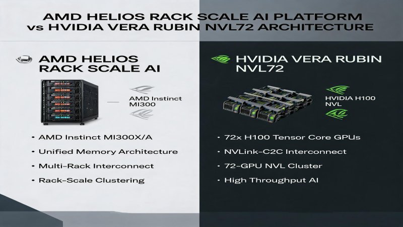 AMD Helios Rack-Scale AI Platform vs NVIDIA Vera Rubin NVL72: Architecture Deep Dive